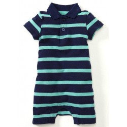 Mamaway Polo Striped Baby Bodysuit