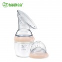 HAAKAA GEN3 160ml Silicone Breast Pump & Baby Bottle Top (Gen 3 Starter Set) - Nude