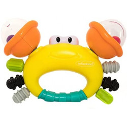Infantino Sand crab rattle & teether™- Yellow