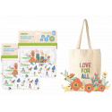 Zippies 2 Sets Love for All Reusable Storage Bags + Zippies Love for All Cotton Canvas Tote Bag (Free)