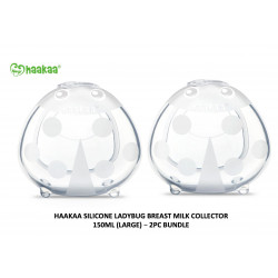 Haakaa Ladybug Silicone Breast Milk Collector 150ml/LARGE - 2pc Bundle
