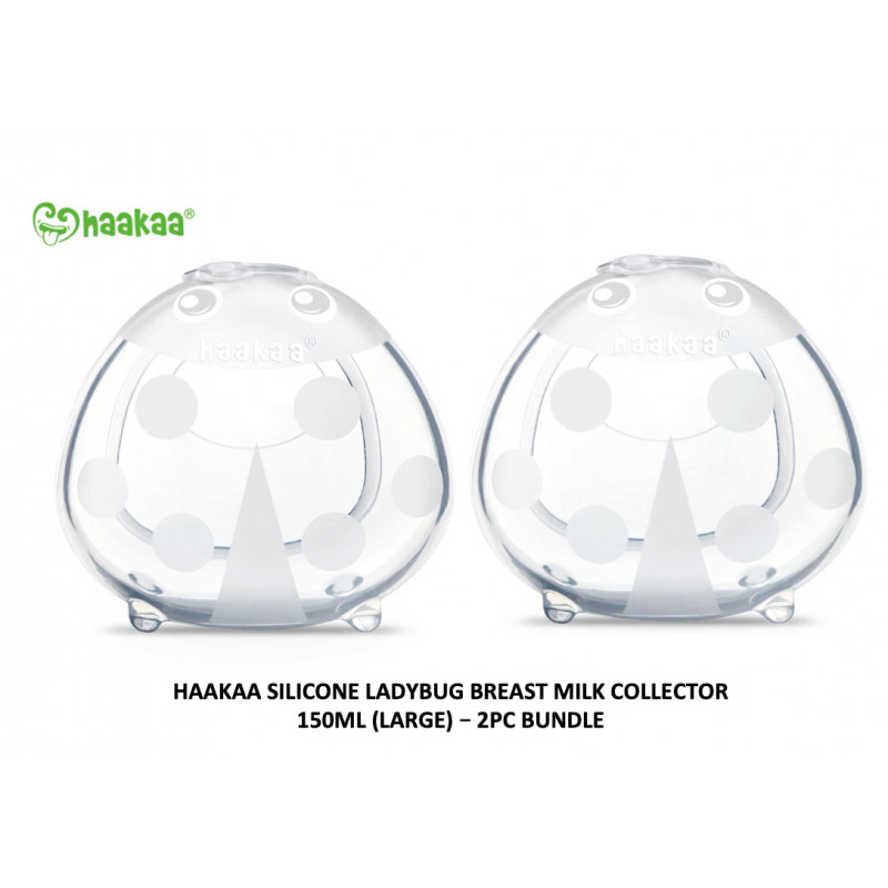 Haakaa Ladybug Silicone Breast Milk Collector 150ml/LARGE 2pc Bundle