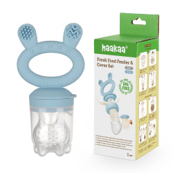 Haakaa Fresh Food Feeder and Cover Set (Version 2) - Sky Blue