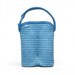 BUILT NY Two Bottle Tote - Dribble Dots Blue
