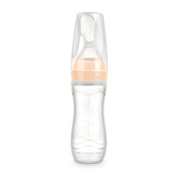 Haakaa Silicone Baby Food Dispensing Spoon (120ml) - Peach