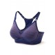 Mamaway Full Function Antibacterial Sports Breastfeeding Bra - Black/Purple